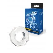 Прозрачное эрекционное кольцо в форме гайки - Sex Expert - в Воронеже купить с доставкой