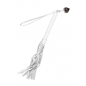 Белая кожаная плеть - 50 см. - Pecado - купить с доставкой в Воронеже