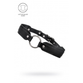 Черный кожаный чокер-ошейник со скруглёнными углами - Pecado - купить с доставкой в Воронеже