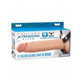Телесный пустотелый фаллопротез 9’’ Hollow Silicone Strap-On - 24,1 см. - Pipedream - купить с доставкой в Воронеже