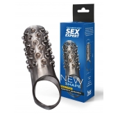 Дымчатая насадка на пенис с выпуклостями - 12 см. - Sex Expert - в Воронеже купить с доставкой