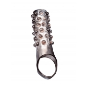 Дымчатая насадка на пенис с выпуклостями - 11 см. - Sex Expert - в Воронеже купить с доставкой