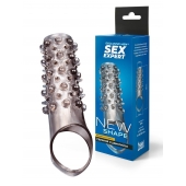 Дымчатая насадка на пенис с шипами и выпуклостями - 12 см. - Sex Expert - в Воронеже купить с доставкой