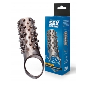 Дымчатая насадка на пенис с шипами и выпуклостями - 12,5 см. - Sex Expert - в Воронеже купить с доставкой
