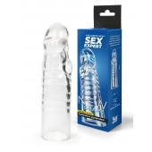 Прозрачная закрытая насадка на член - 15 см. - Sex Expert - в Воронеже купить с доставкой