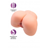 Телесный мастурбатор в форме попки с 2 любовными входами - No Name - в Воронеже купить с доставкой