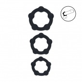 Набор из 3 эрекционных колец Beaded Silicone Cockring Set - Shots Media BV - в Воронеже купить с доставкой