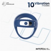 Синее интерактивное эрекционное виброкольцо Rank - Intoyou - в Воронеже купить с доставкой