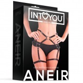 Черные стрепы на бёдра Aneir - Intoyou - купить с доставкой в Воронеже