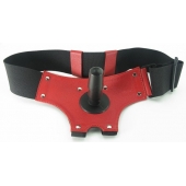 Красные трусики со штырьком для насадки - БДСМ Арсенал - купить с доставкой в Воронеже