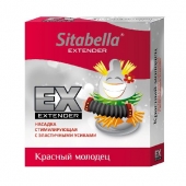 Стимулирующая насадка Sitabella Extender  Красный молодец - Sitabella - купить с доставкой в Воронеже