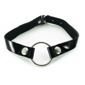 Кляп с кольцом и лаковым ремешком - БДСМ Арсенал - купить с доставкой в Воронеже