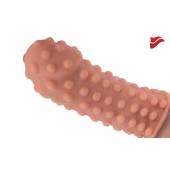 Насадка на фаллос с бугорками по поверхности - 14,7 см. - KOKOS - в Воронеже купить с доставкой