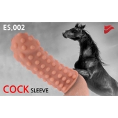 Насадка на фаллос с бугорками по поверхности - 14,7 см. - KOKOS - в Воронеже купить с доставкой