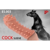 Насадка на фаллос с шипами и бугорками - 14,7 см. - KOKOS - в Воронеже купить с доставкой