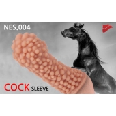 Насадка на фаллос с пузыриками по всей поверхности - 14,7 см. - KOKOS - в Воронеже купить с доставкой