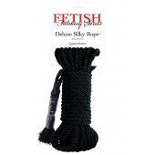 Черная веревка для фиксации Deluxe Silky Rope - 9,75 м. - Pipedream - купить с доставкой в Воронеже