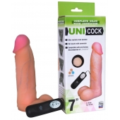 Фаллическая насадка Харнесс UNICOCK 7  с вибрацией - 19 см. - LOVETOY (А-Полимер) - купить с доставкой в Воронеже