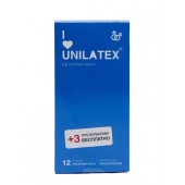 Классические презервативы Unilatex Natural Plain - 12 шт. + 3 шт. в подарок - Unilatex - купить с доставкой в Воронеже