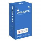 Классические презервативы Unilatex Natural Plain - 12 шт. + 3 шт. в подарок - Unilatex - купить с доставкой в Воронеже
