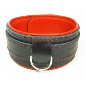 Ошейник с красным подкладом - БДСМ Арсенал - купить с доставкой в Воронеже