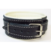 Ошейник со светлым подкладом - БДСМ Арсенал - купить с доставкой в Воронеже