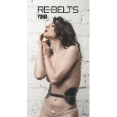 Пояс с клёпками Yona Black - Rebelts - купить с доставкой в Воронеже