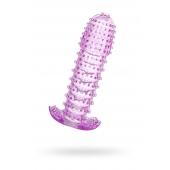 Гелевая фиолетовая насадка с шипами - 12 см. - Toyfa Basic - в Воронеже купить с доставкой