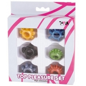 Набор из 6 разноцветных эрекционных колец - Toyfa Basic - в Воронеже купить с доставкой