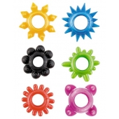 Набор из 6 разноцветных эрекционных колец - Toyfa Basic - в Воронеже купить с доставкой