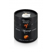 Массажная свеча с ароматом персика Bougie Massage Gourmande Pêche - 80 мл. - Plaisir Secret - купить с доставкой в Воронеже