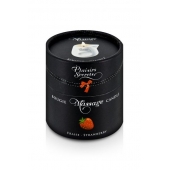 Массажная свеча с ароматом клубники Bougie de Massage Gourmande Fraise - 80 мл. - Plaisir Secret - купить с доставкой в Воронеже