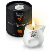 Массажная свеча с ароматом клубники Bougie de Massage Gourmande Fraise - 80 мл. - Plaisir Secret - купить с доставкой в Воронеже