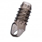 Открытая дымчатая насадка с точками и рёбрами ToyFa XLover - 11,5 см. - ToyFa - в Воронеже купить с доставкой