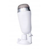 Мастурбатор-вагина в белой колбе с присоской и встраиваемой вибропулей - A-toys - в Воронеже купить с доставкой