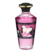 Массажное интимное масло с ароматом малины - 100 мл. - Shunga - купить с доставкой в Воронеже