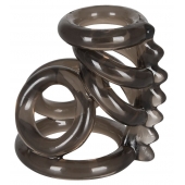 Дымчатая насадка на пенис и мошонку с гребнем Penis Hodenring - Orion - в Воронеже купить с доставкой