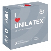Презервативы с рёбрами Unilatex Ribbed - 3 шт. - Unilatex - купить с доставкой в Воронеже