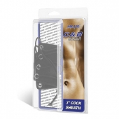 Чёрная утяжка на пенис со шнуровкой 100% PVC STRAP WITH METAL SNAP - BlueLine - в Воронеже купить с доставкой