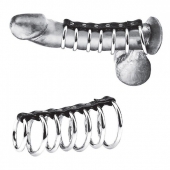 Хомут на пенис из 7 колец 7 Ring Gates Of Hell - BlueLine - купить с доставкой в Воронеже