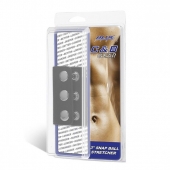 Чёрная утяжка на кнопках 100% PVC STRAP WITH METAL SNAP - BlueLine - купить с доставкой в Воронеже