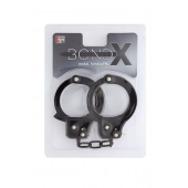Чёрные наручники из листового металла BONDX METAL CUFFS BLACK - Dream Toys - купить с доставкой в Воронеже