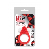 Красное эрекционное кольцо LIT-UP SILICONE STIMU RING 1 RED - Dream Toys - в Воронеже купить с доставкой
