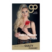 Пластиковая метелочка с красными пёрышками Small Feather Tickler - 32 см. - Blush Novelties - купить с доставкой в Воронеже