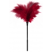 Пластиковая метелочка с красными пёрышками Small Feather Tickler - 32 см. - Blush Novelties - купить с доставкой в Воронеже