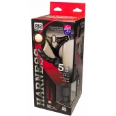 Пояс харнесс премиум класса WOMAN SIMPLEX(S) с 3 черными насадками - LOVETOY (А-Полимер) - купить с доставкой в Воронеже