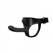 Страпон на эластичных ремнях Ultra Harness Karin Dildo - 16,8 см. - Baile - купить с доставкой в Воронеже