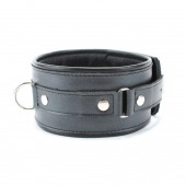 Ошейник из гладкой кожи - БДСМ Арсенал - купить с доставкой в Воронеже