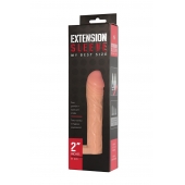 Телесная насадка-удлинитель Extension sleeve с подхватом - 17 см. - Sitabella - в Воронеже купить с доставкой