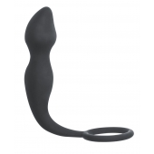 Серое эрекционное кольцо Sensation с анальным стимулятором - Lola Games - в Воронеже купить с доставкой